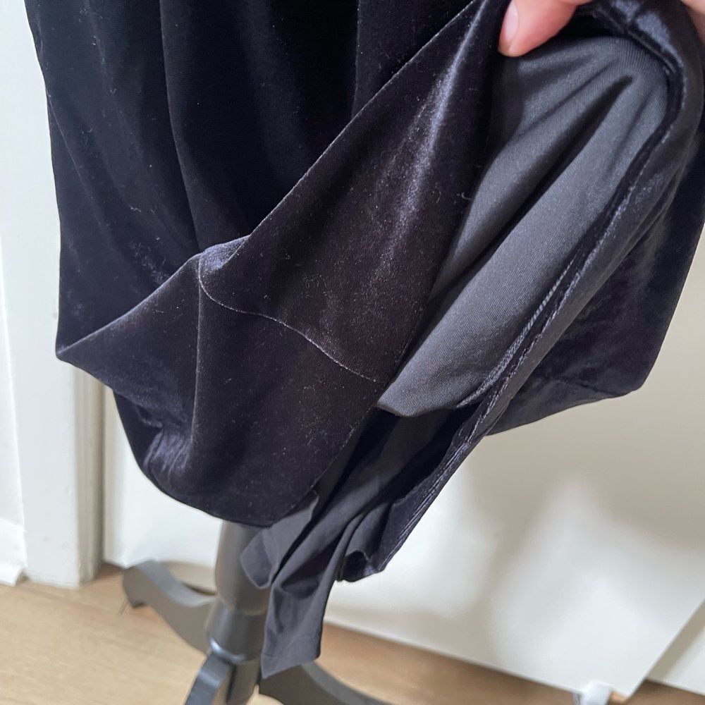 Eliza J lace & velvet sheath black midi dress 3/4 sleeves fully lined‎ sz 8 - Picture 14 of 16